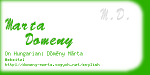 marta domeny business card