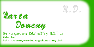 marta domeny business card